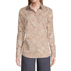 Lands' End Petite No Iron Supima Cotton Long Sleeve Shirt |Multiple Sizes|
